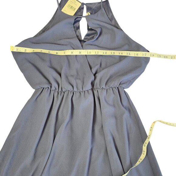 Lush Dark Blue Key Hole Dress Size: S‎ New with Tags - Picture 2 of 8